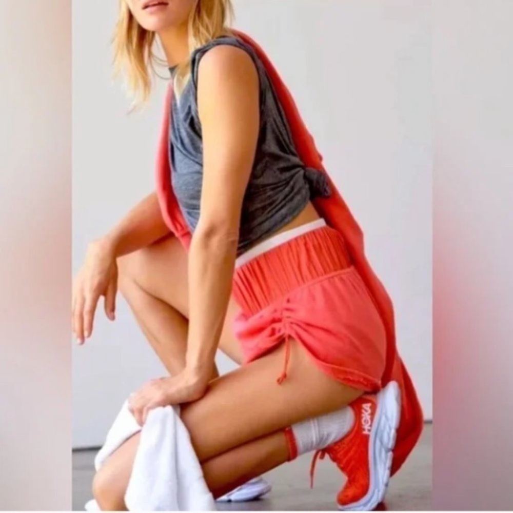 Free People Movement Off Side Shorts In Grapefruit Size M